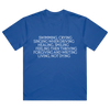 Swimming, Crying Blue Tee Front